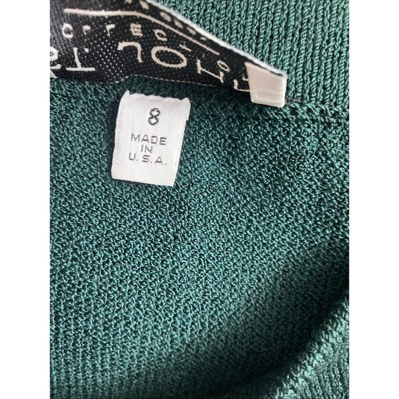 St John Santana Knit Skirt Pencil Straight Forest Green Wool Mini Short 8 M - Picture 3 of 7